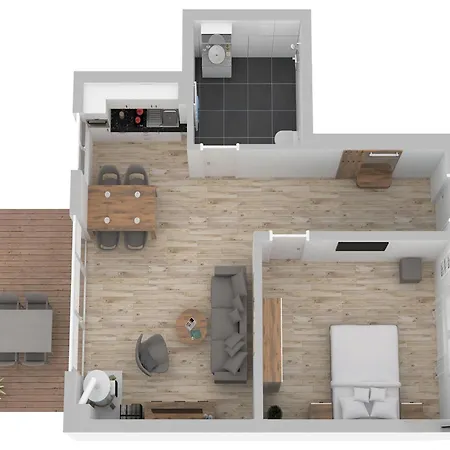 Апартаменты Atempause - Stilvolles Mit Terrasse & Wellness Am Krakower Краков-ам-Зе